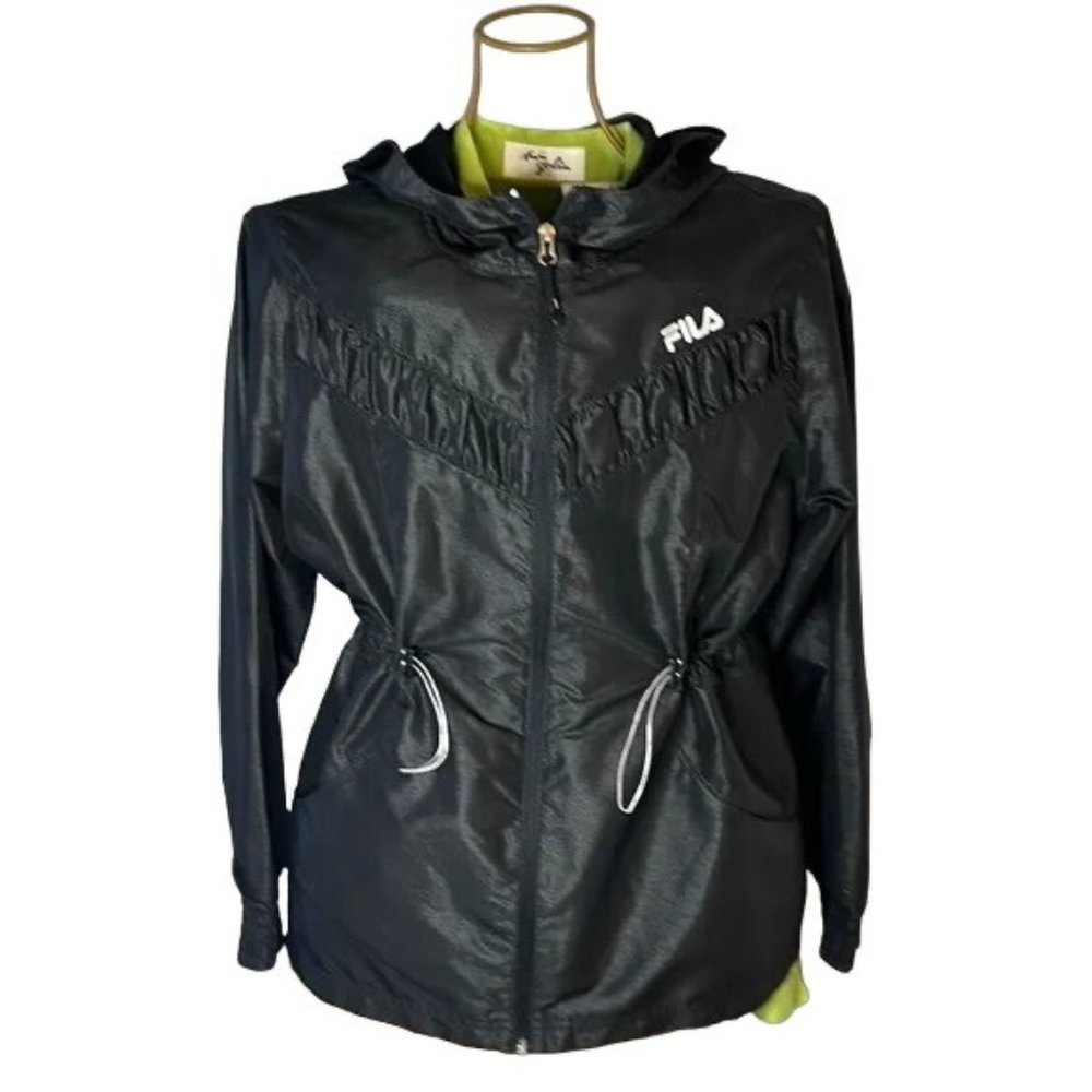 Fila Women's Lightweight Hooded Jacket with Drawstring Waist Size Medium